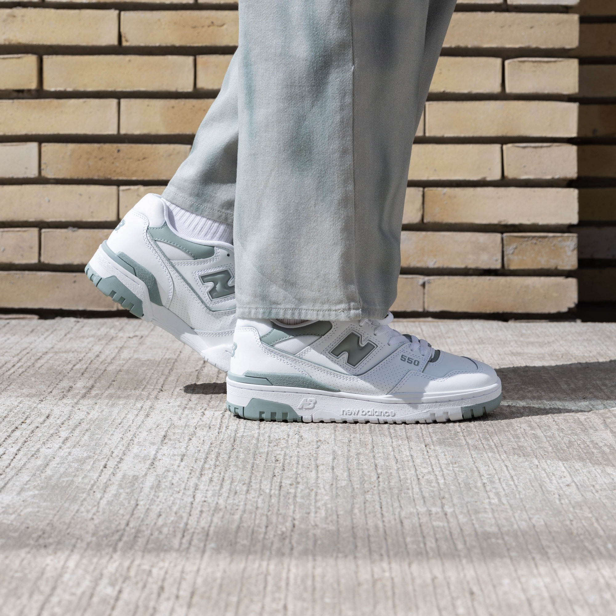 Giày Casual Chính Hãng - Sneaker Nam Nữ NewBalance 550 'White Juniper'- BBW550BG
