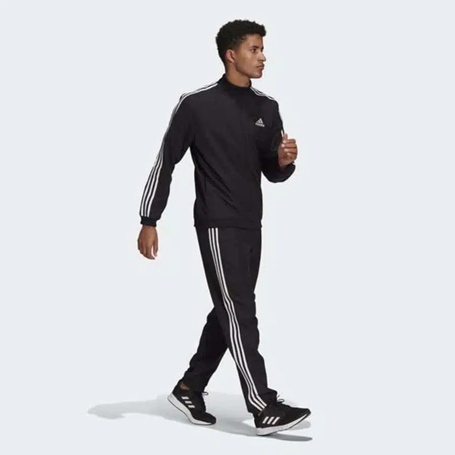 Bộ Thể Thao Nam Chính hãng - Bộ Gió Aeroready Essentials Regular-Fit 3-Stripes Track Suit ''Black'' - GK9950