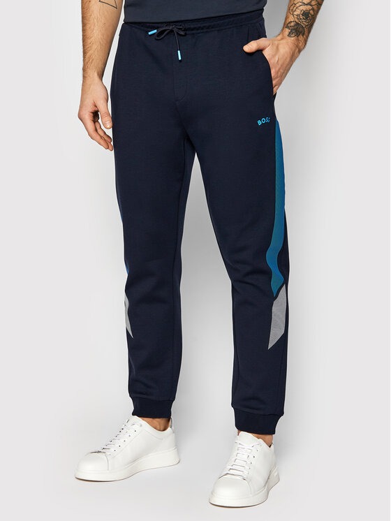 Qu n Dai Chinh Hang Hugo Boss Pantalon Jogging Hadiko Black Blue 50474236