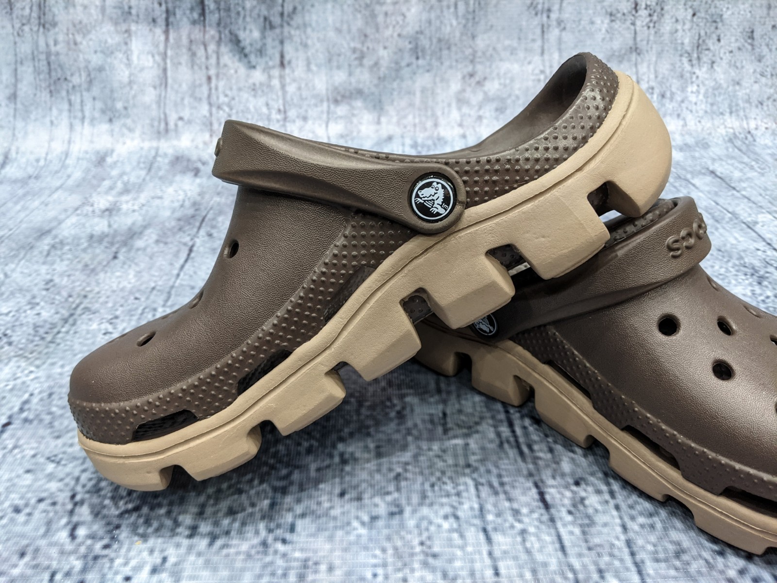 Dép Sục Nữ Crocs Duet Sport Clog 'Brown' - CROC-036