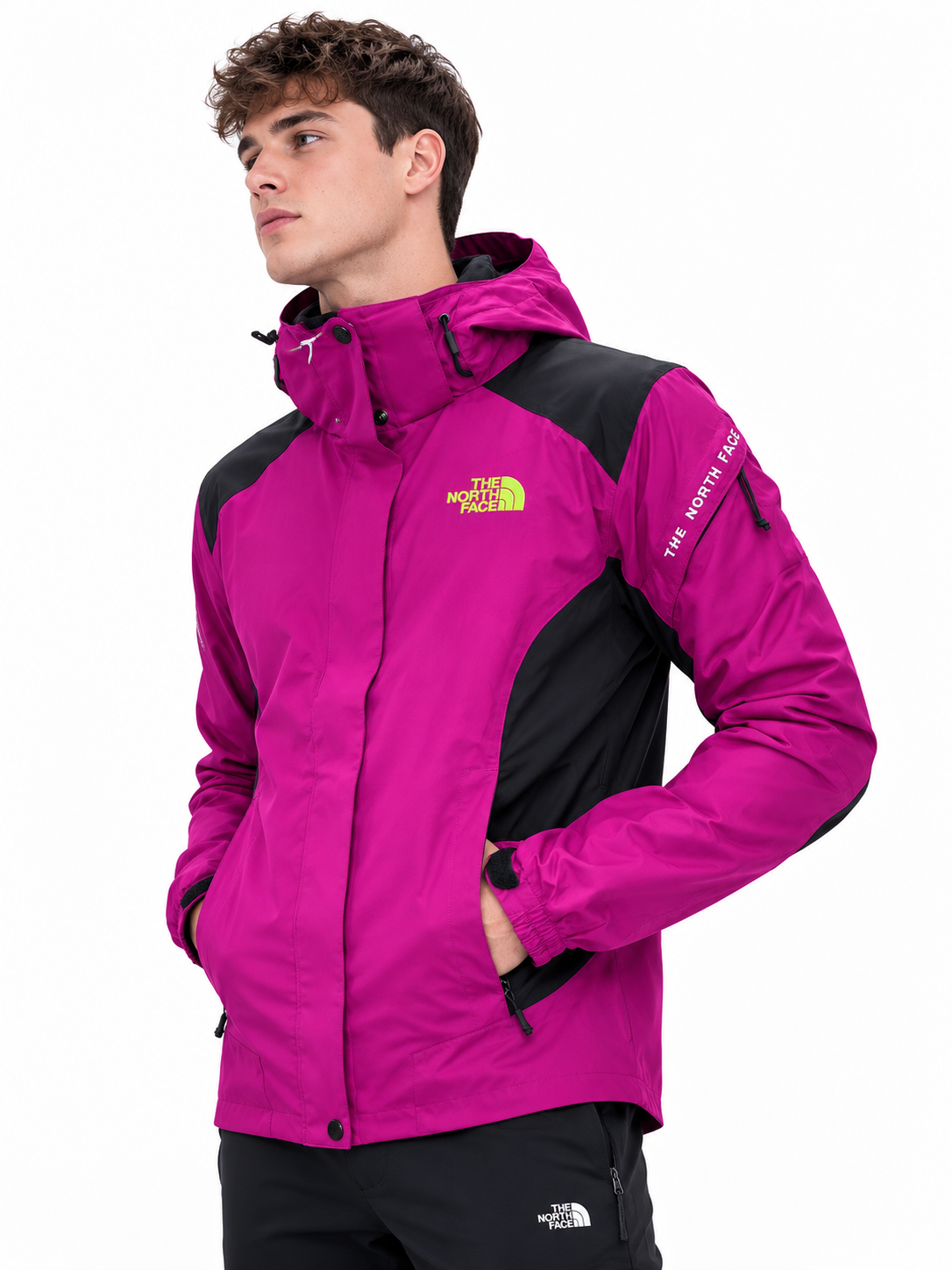 Áo Khoác Chính Hãng - The North Face Gore - Tex Tím Logo Xanh Lá - AKTNF-10