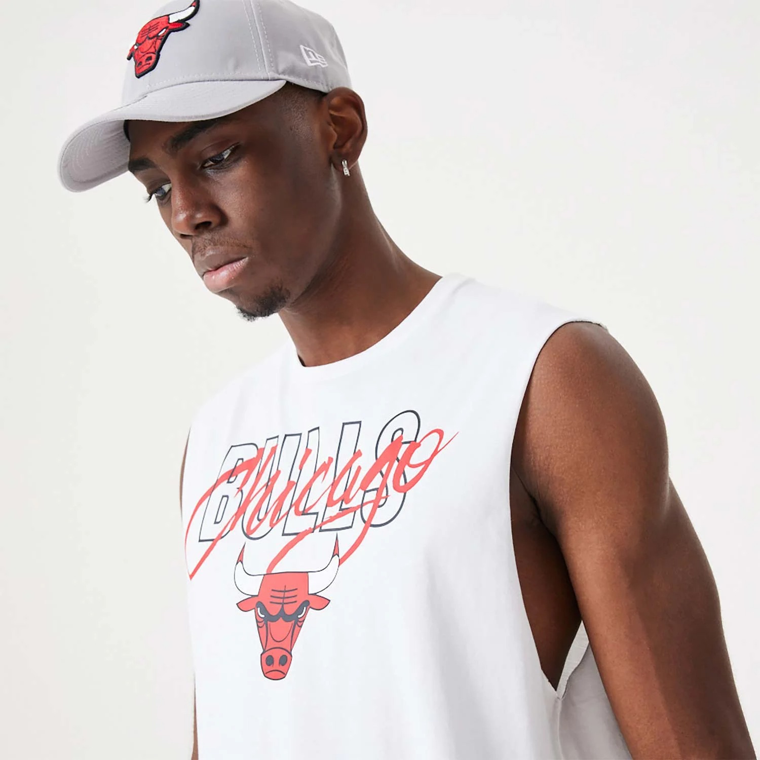 Áo 3 lỗ Newera Chicago Bulls Tank Top 'White' - 60332210 - Quyetsneaker