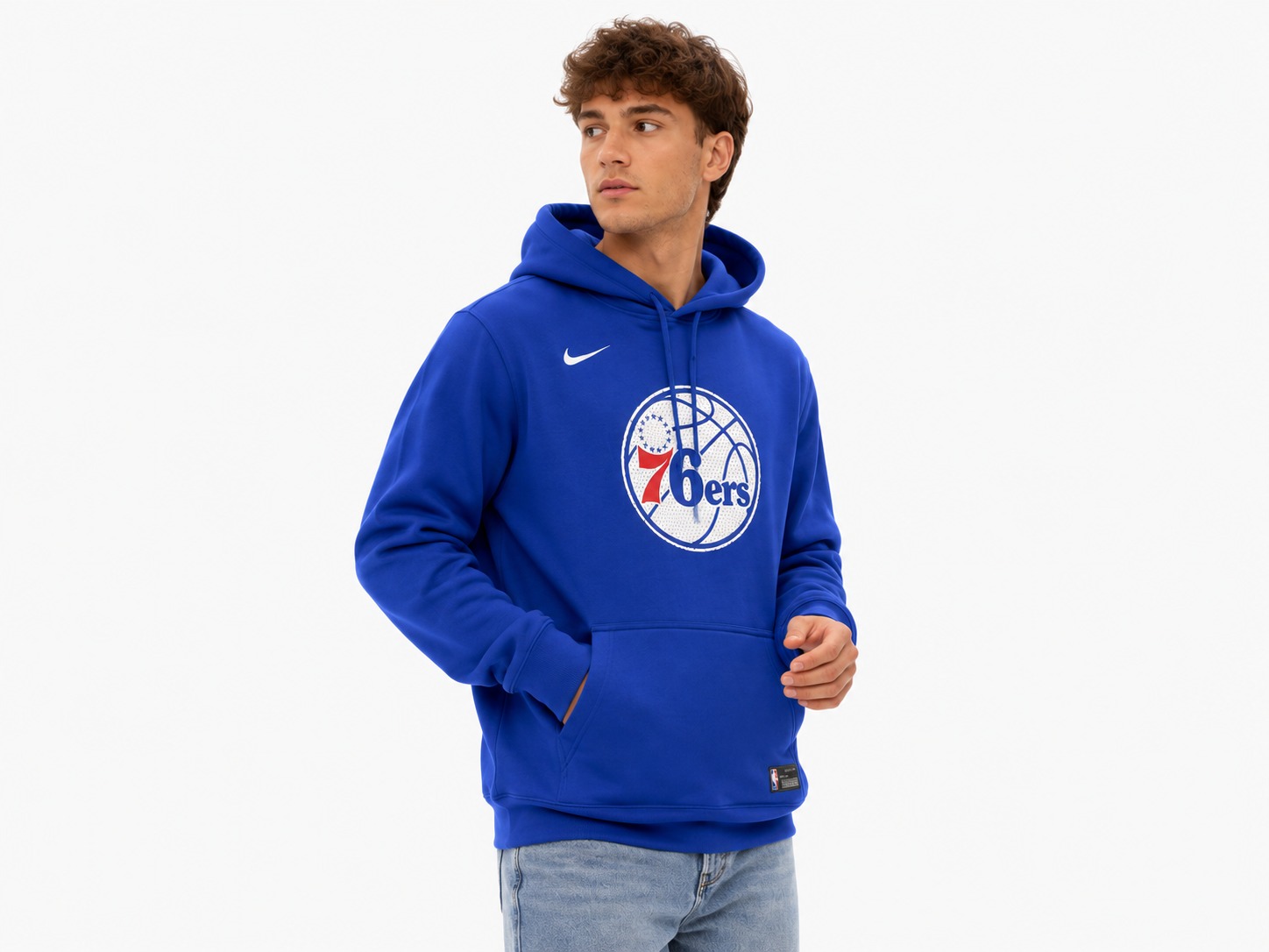 Áo Hoodie Chính Hãng - Nike Philadelphia 76ers Hoody Rush 'Blue' - AV0359-495