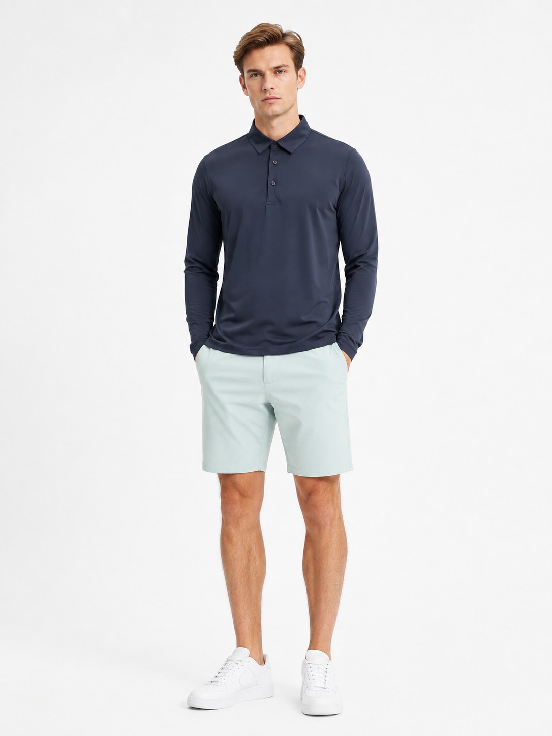 Áo Sweater Chính Hãng - Nerdy Polo Gofl Long Sleeve Freedom Pique - G7S22K980_NAVY
