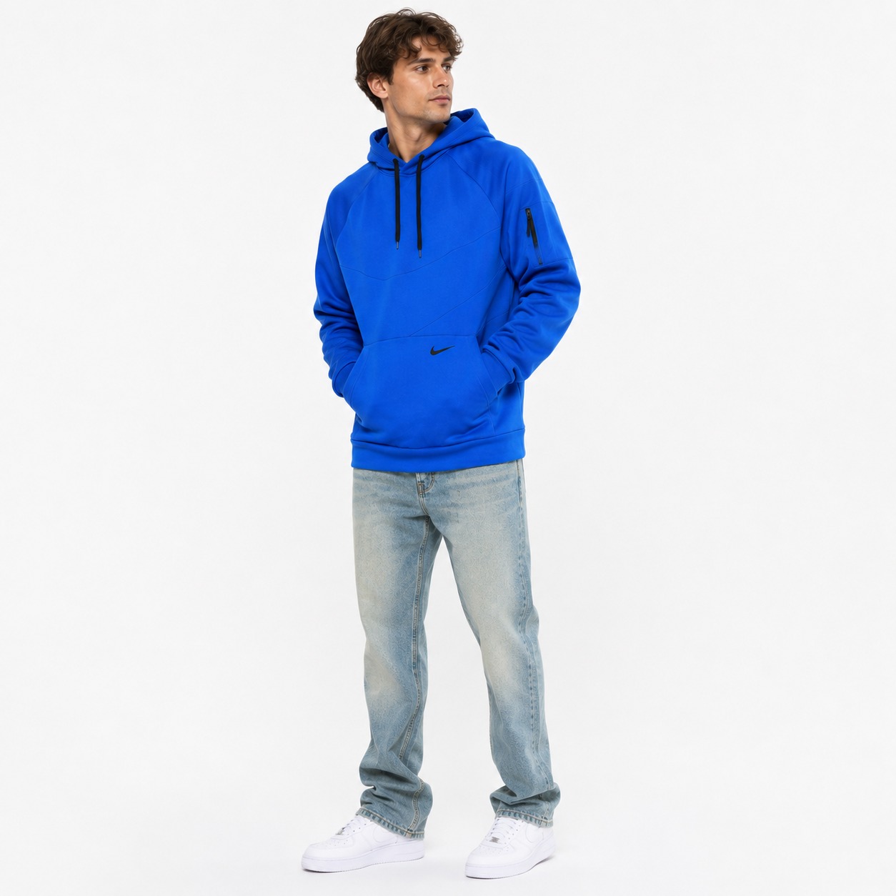 Áo Hoodie Chính Hãng - Nike Therma Fleece Pullover Swoosh Hoodie 'Blue' - DQ5401-480