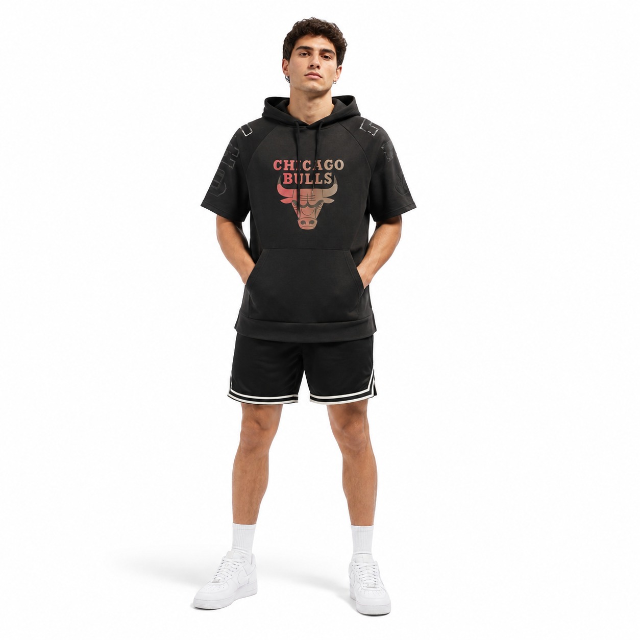 Áo Hoodie Chính Hãng - NBA Chicago Bulls 'Black' - N202TH030P