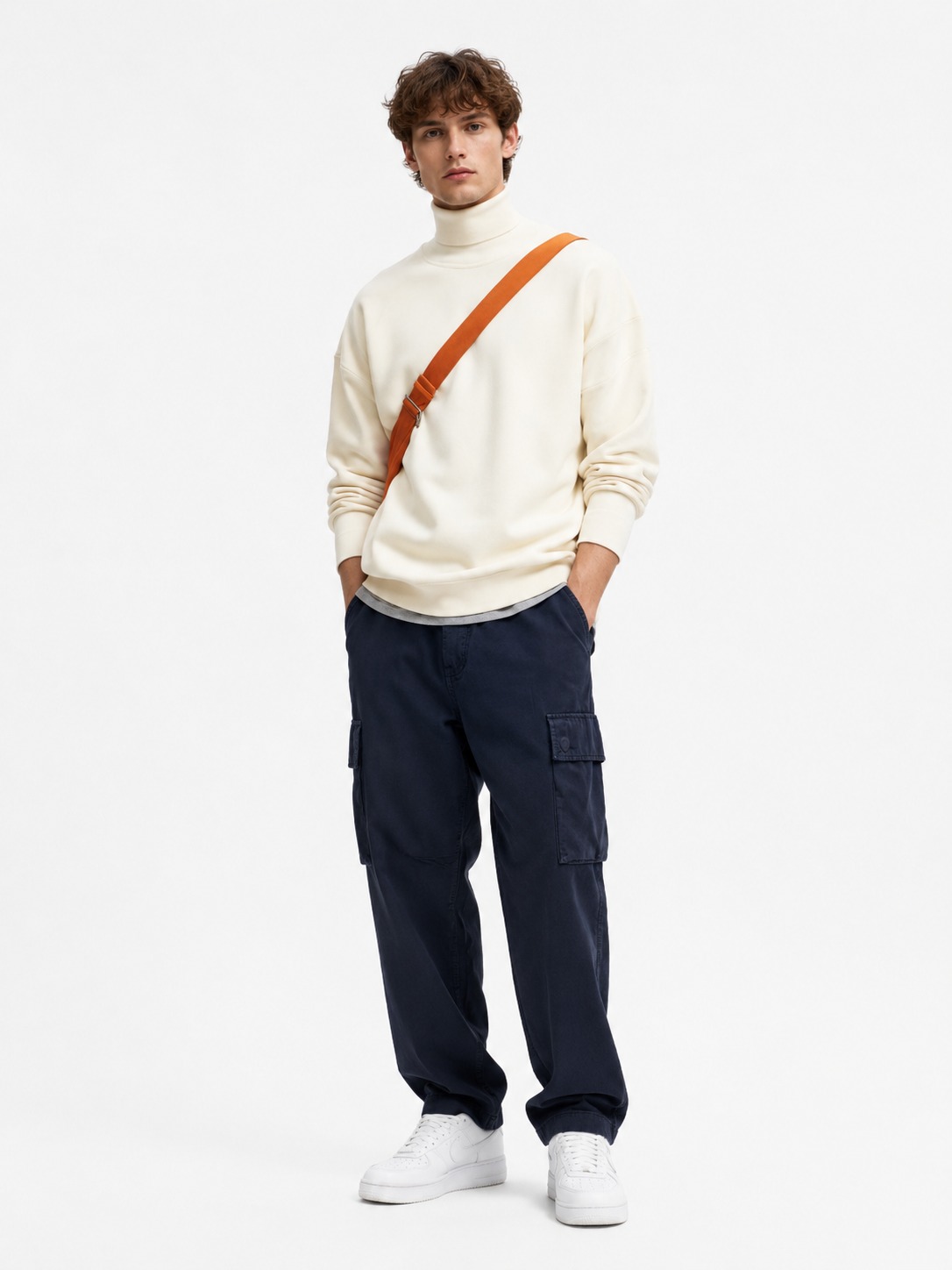 Áo Sweater Chính Hãng - Áo Len Zara Cổ Cao 'Cream' - 063230-CRE