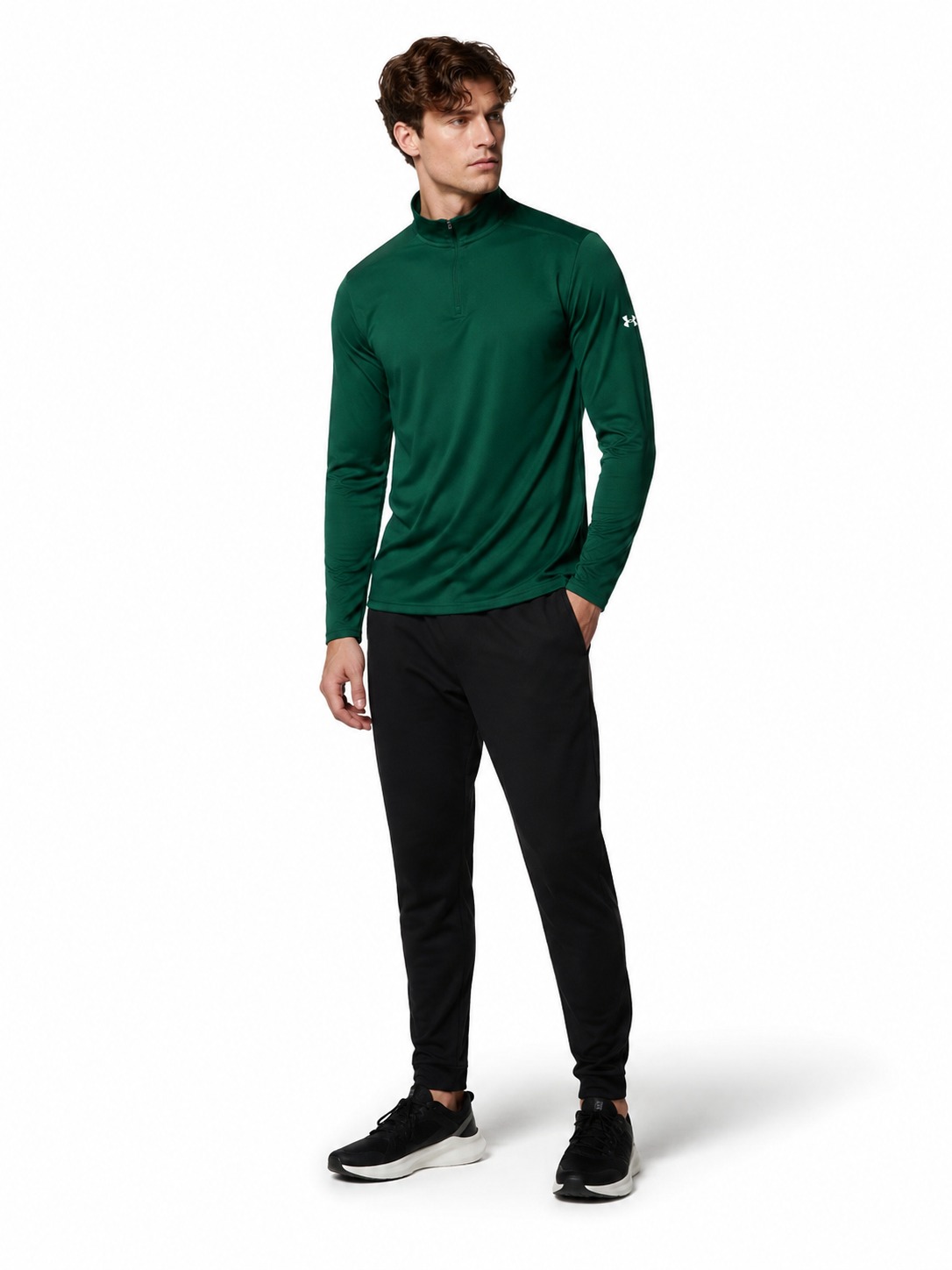 Áo Sweater Chính Hãng - Under Armour Men's Maroon Tech Mesh Quarter-Zip 'Green' - UM1223-292