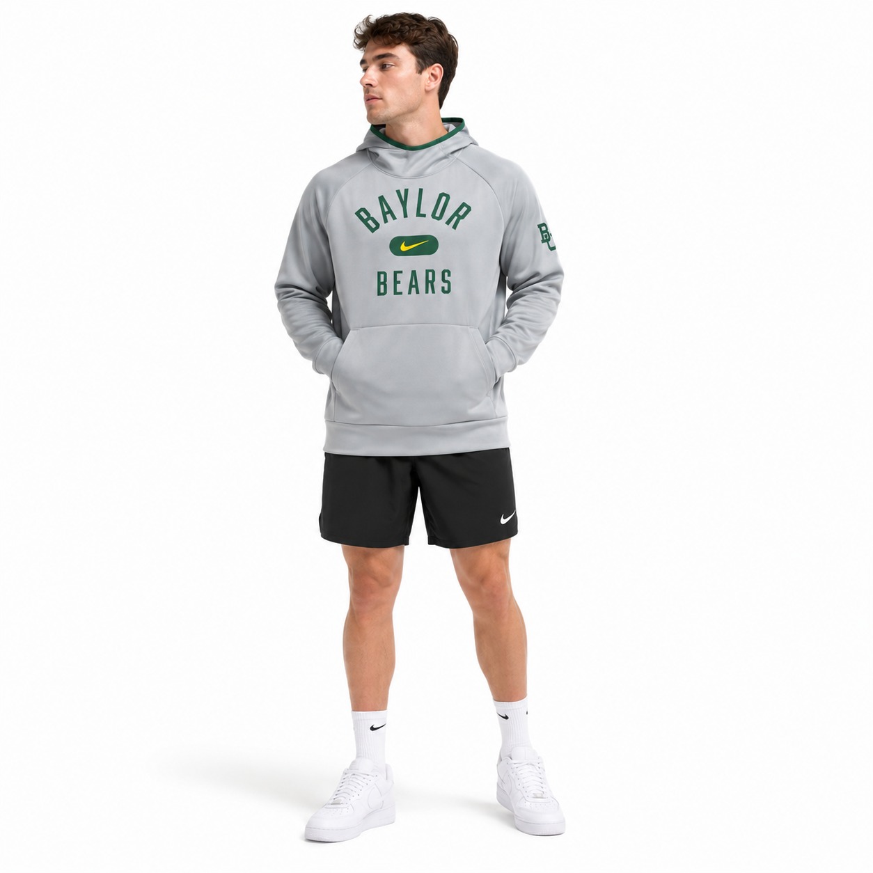 Áo Hoodie Chính Hãng - Nike Men's Men's Nike Charcoal Baylor Bears  
