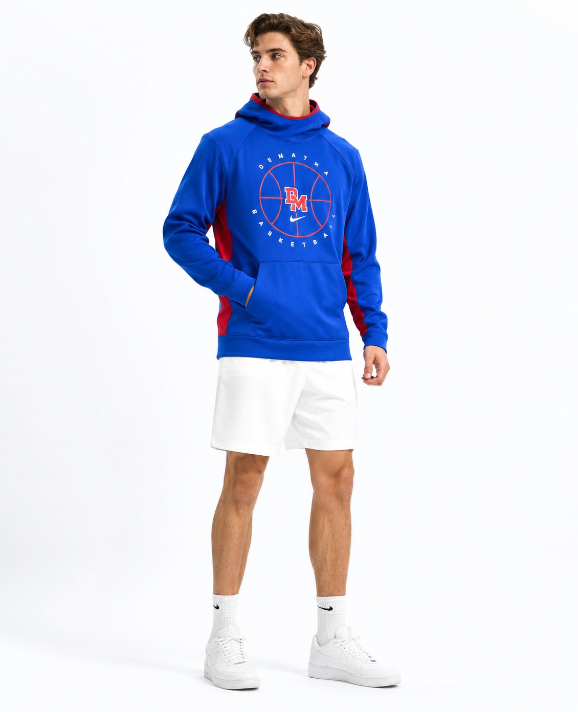 Áo Hoodie Chính Hãng - Nike Dematha DM Basketball Kẻ Đỏ 