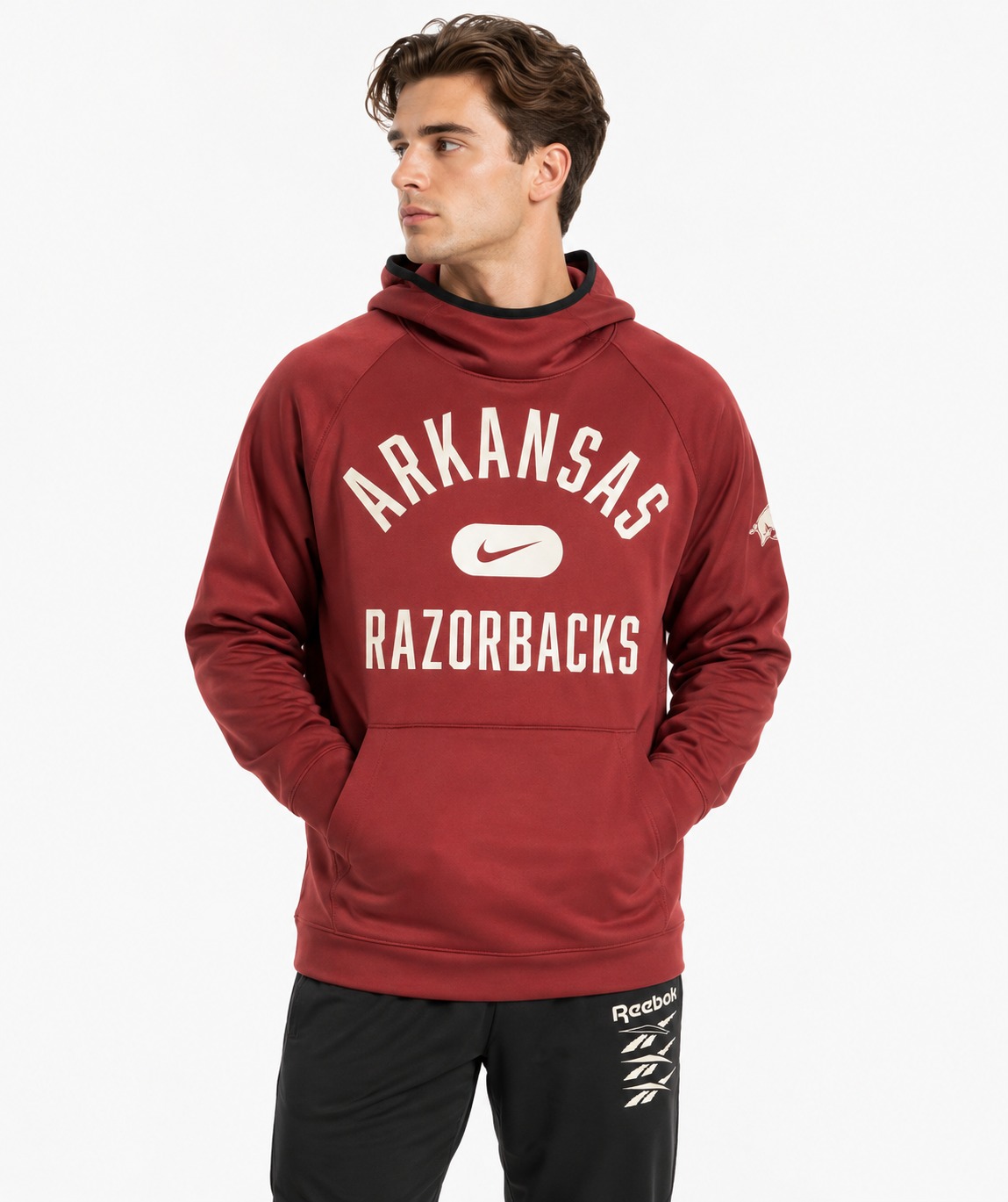 Áo Hoodie Chính Hãng - Nike Text Arkansas Rzorbacks - AHD-06