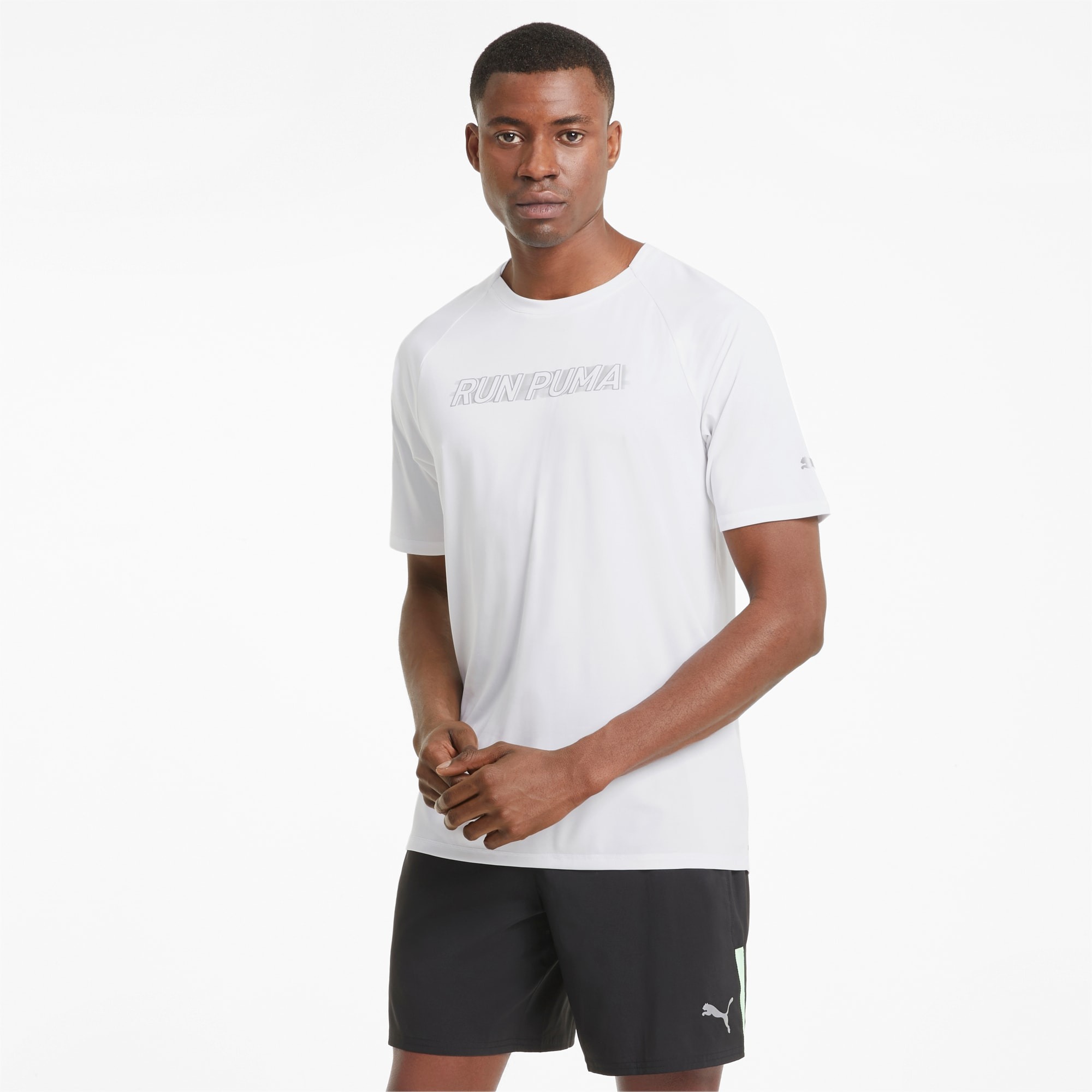 ÁO THỂ THAO HÈ - Puma Studio Man Run Fav Ss Tee White - 520220-02
