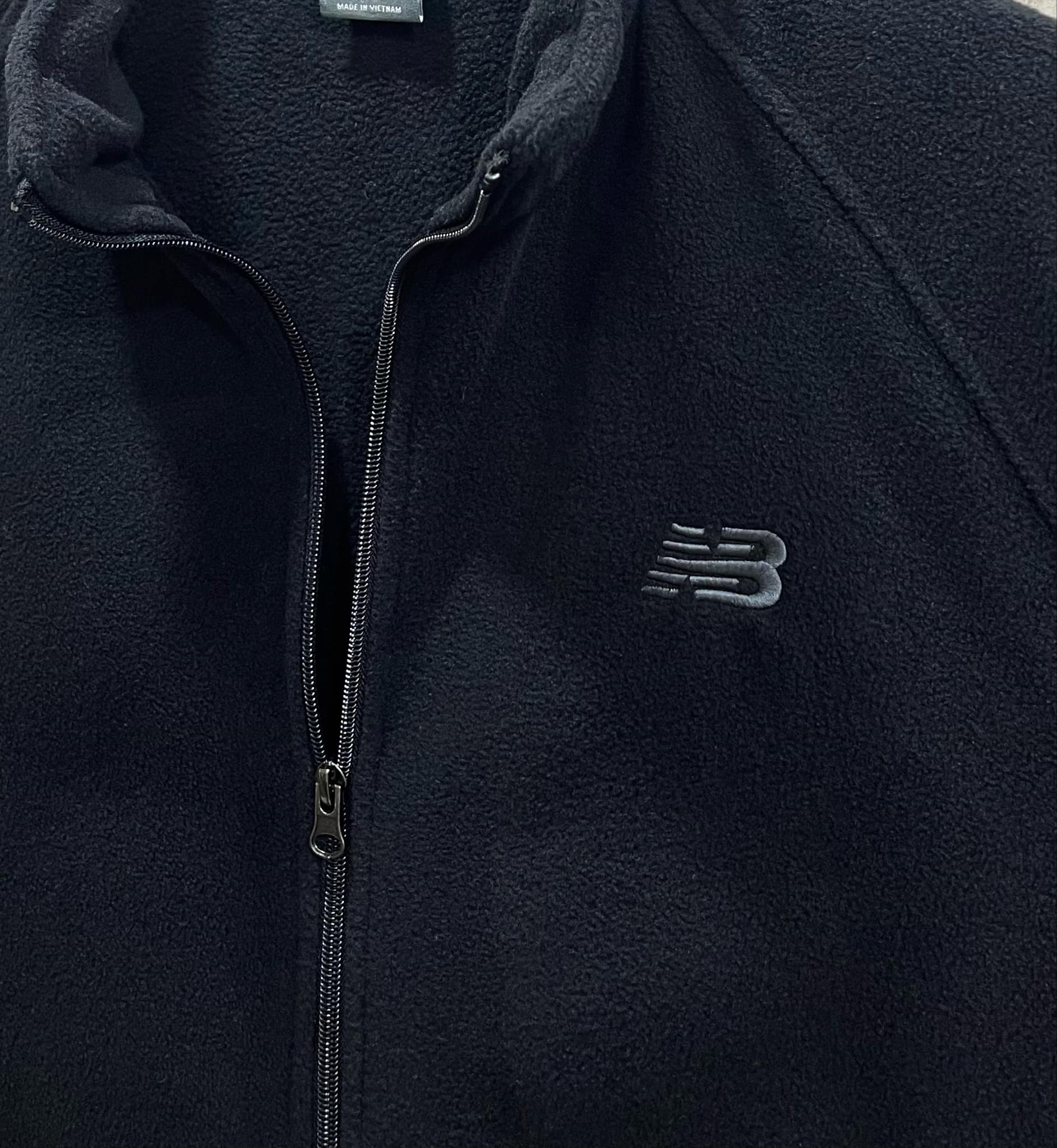 Áo Hoodie Chính Hãng - New Balance Nỉ Full Black - KNB-010