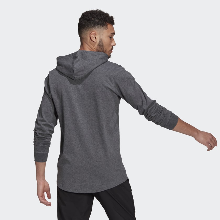 Adidas Men's Essentials Small Logo Pullover Hoodie - 'Grey' GV0248