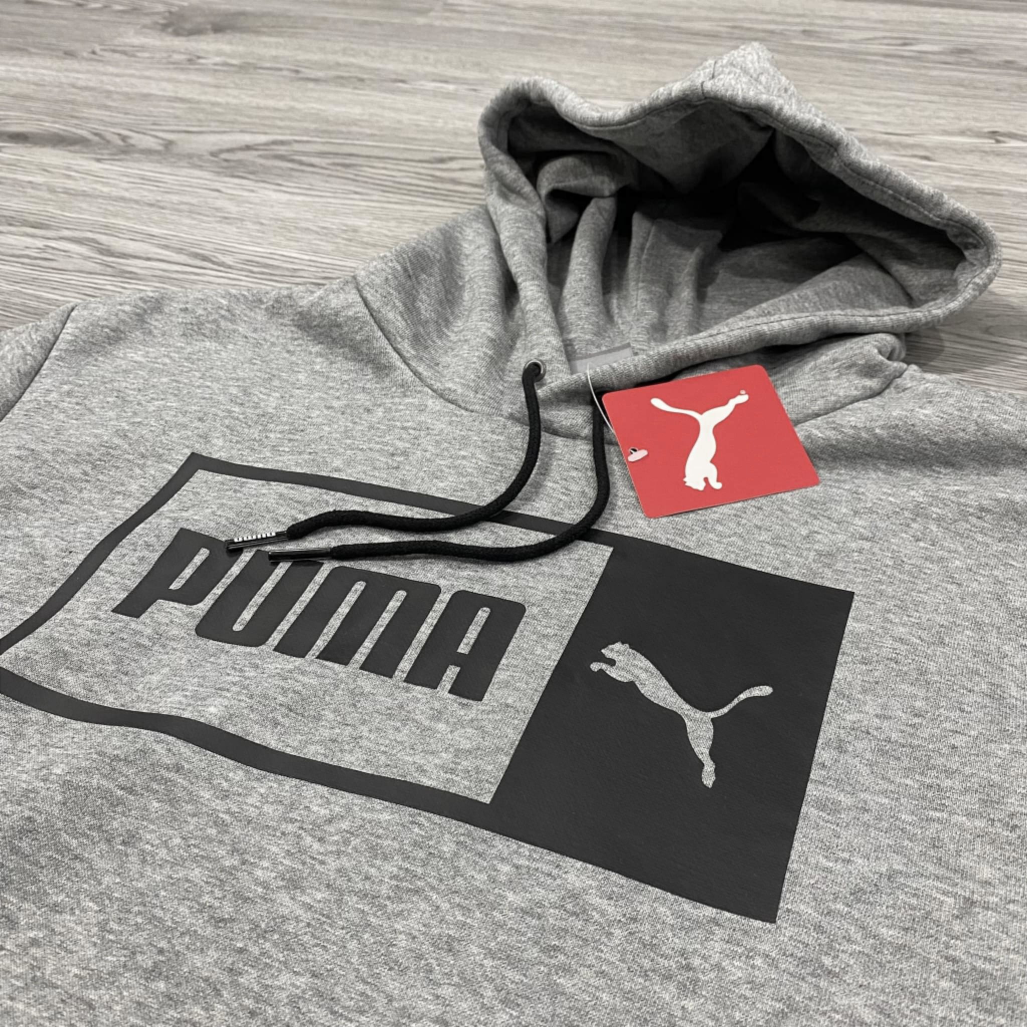 Áo Hoodie Nỉ Nam Puma Logo \'Grey\' - 848222-03