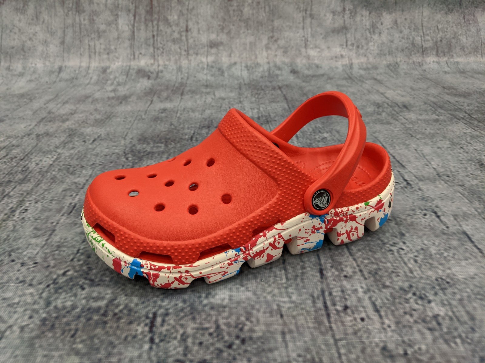 Dép Sục Nữ Crocs Duet Sport Clog 'Red' - CROC-230 