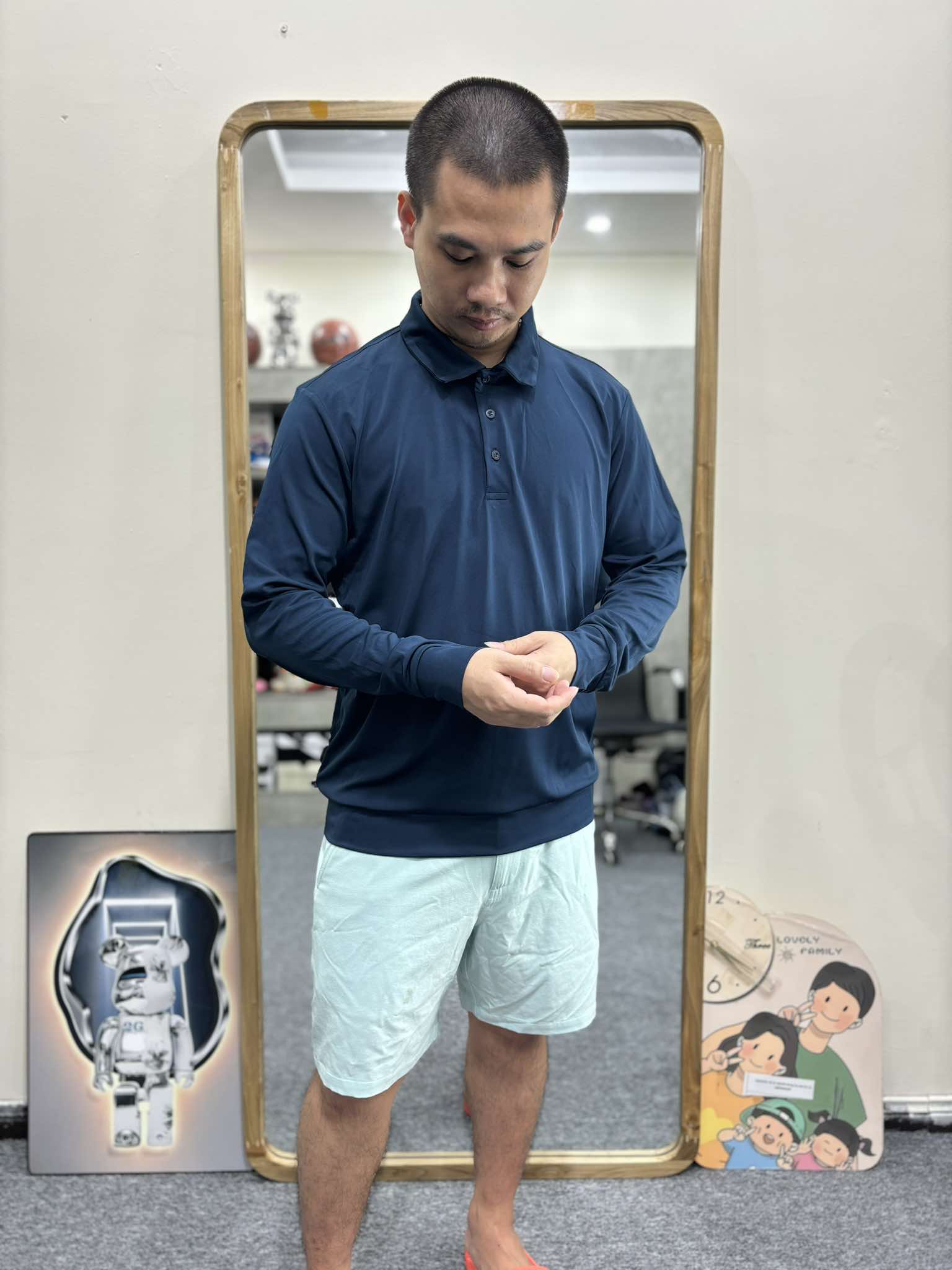 Áo Sweater Chính Hãng - Domoyo Wori Polo Navy Gofl - 080-900-1300