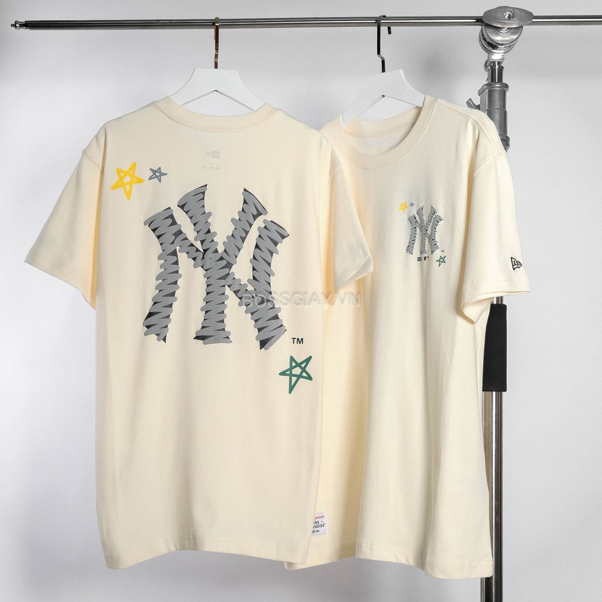 Áo Thể Thao Hè - Newera NY Yankees Crayon Ivory  Begie - 13789154