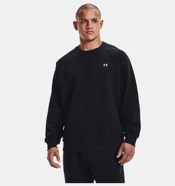 Áo Sweater Chính Hãng - Under Armour Hustle Fleece Crew 'Black'- 1357096-001