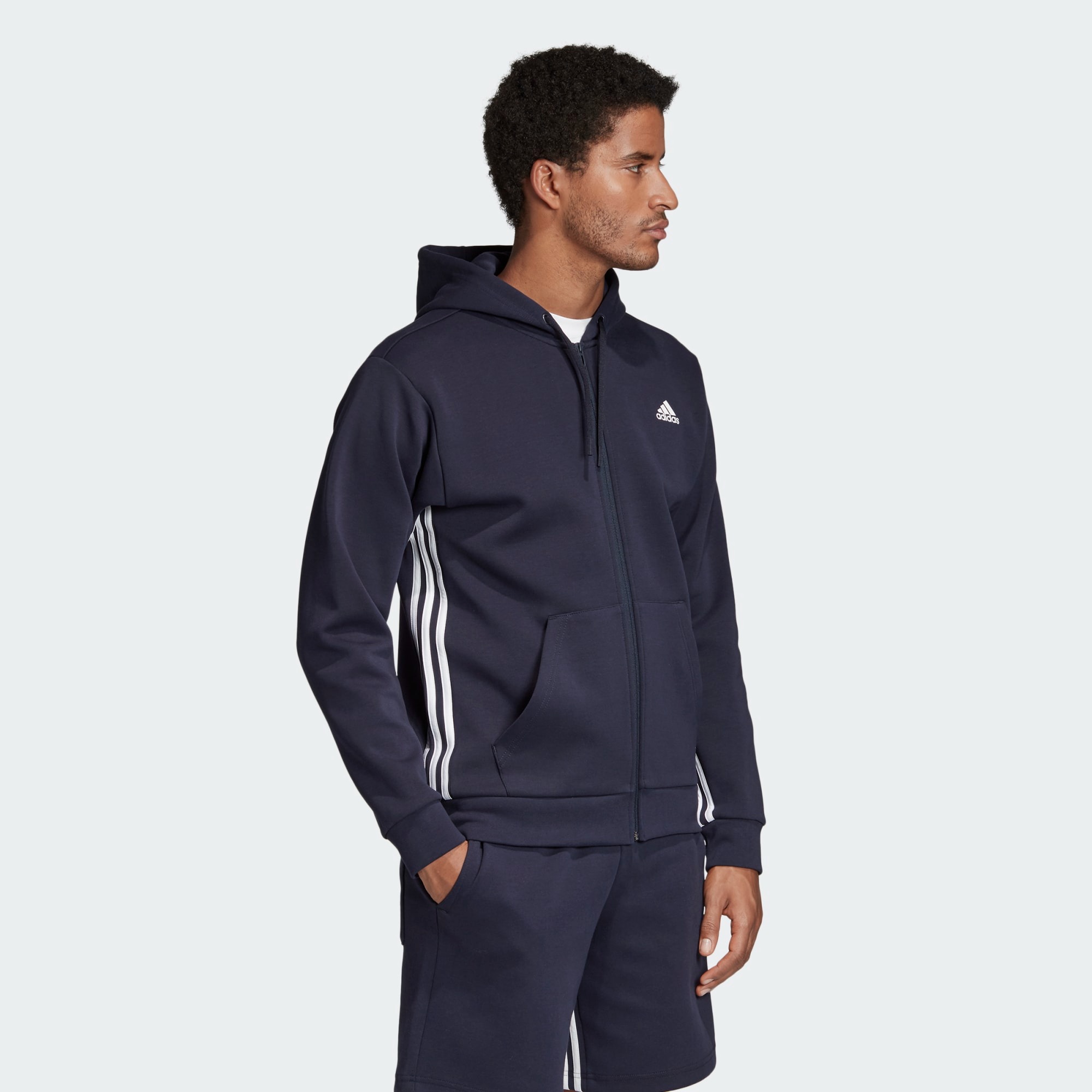 Áo Khoác Chính Hãng - Hoodie Zip Nỉ Adidas 