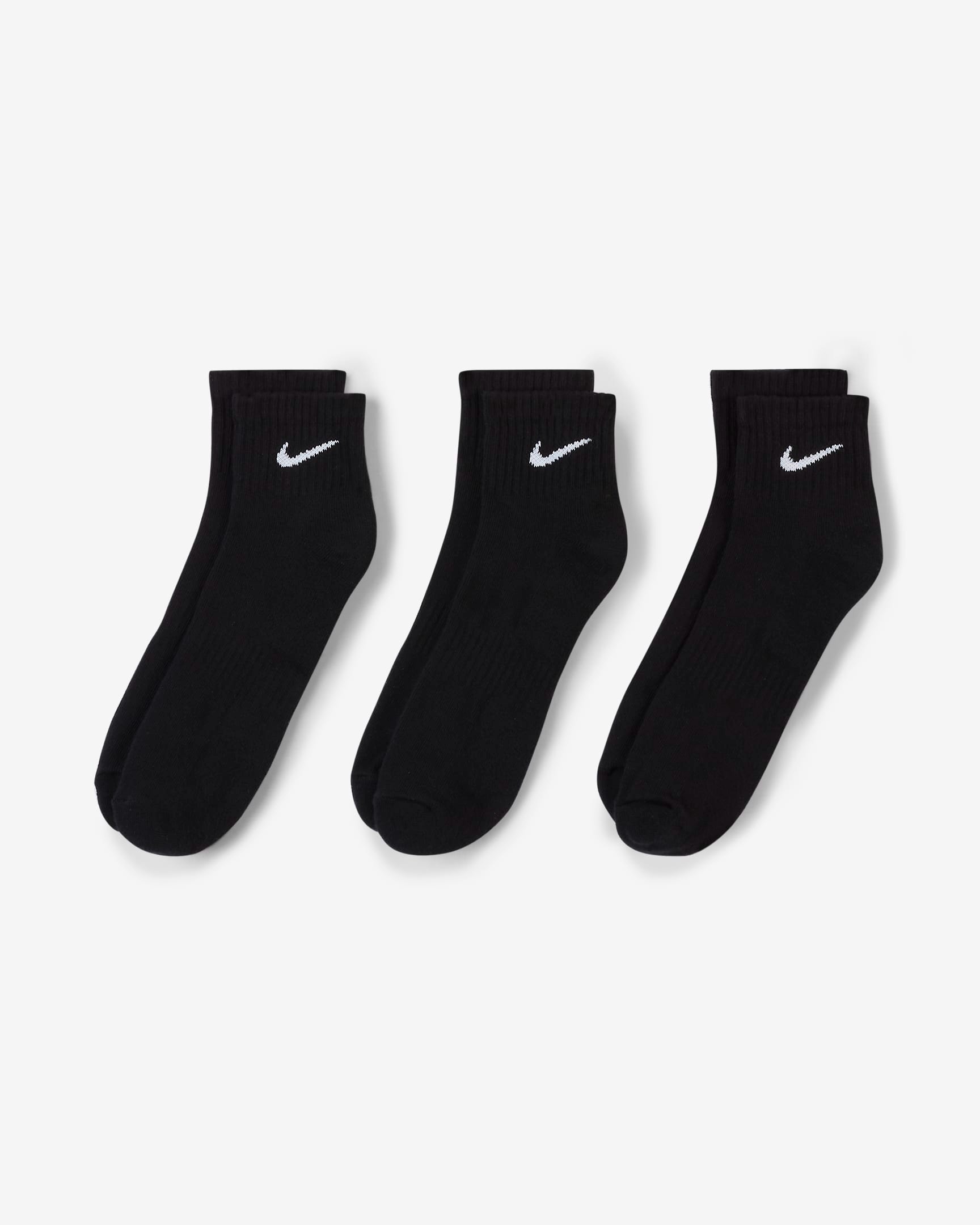 PHỤ KIỆN CHÍNH HÃNG - Tất Nike Everyday Cushioned Training Ankle Socks Black ( 3PAIRS ) - SX7667-010
