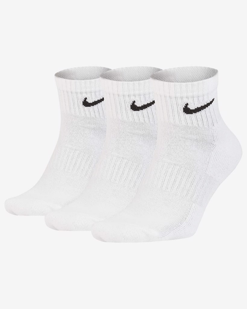 PHỤ KIỆN CHÍNH HÃNG - Tất Nike Everyday Cushioned Training Ankle Socks White ( 3PAIRS ) - SX7667-100