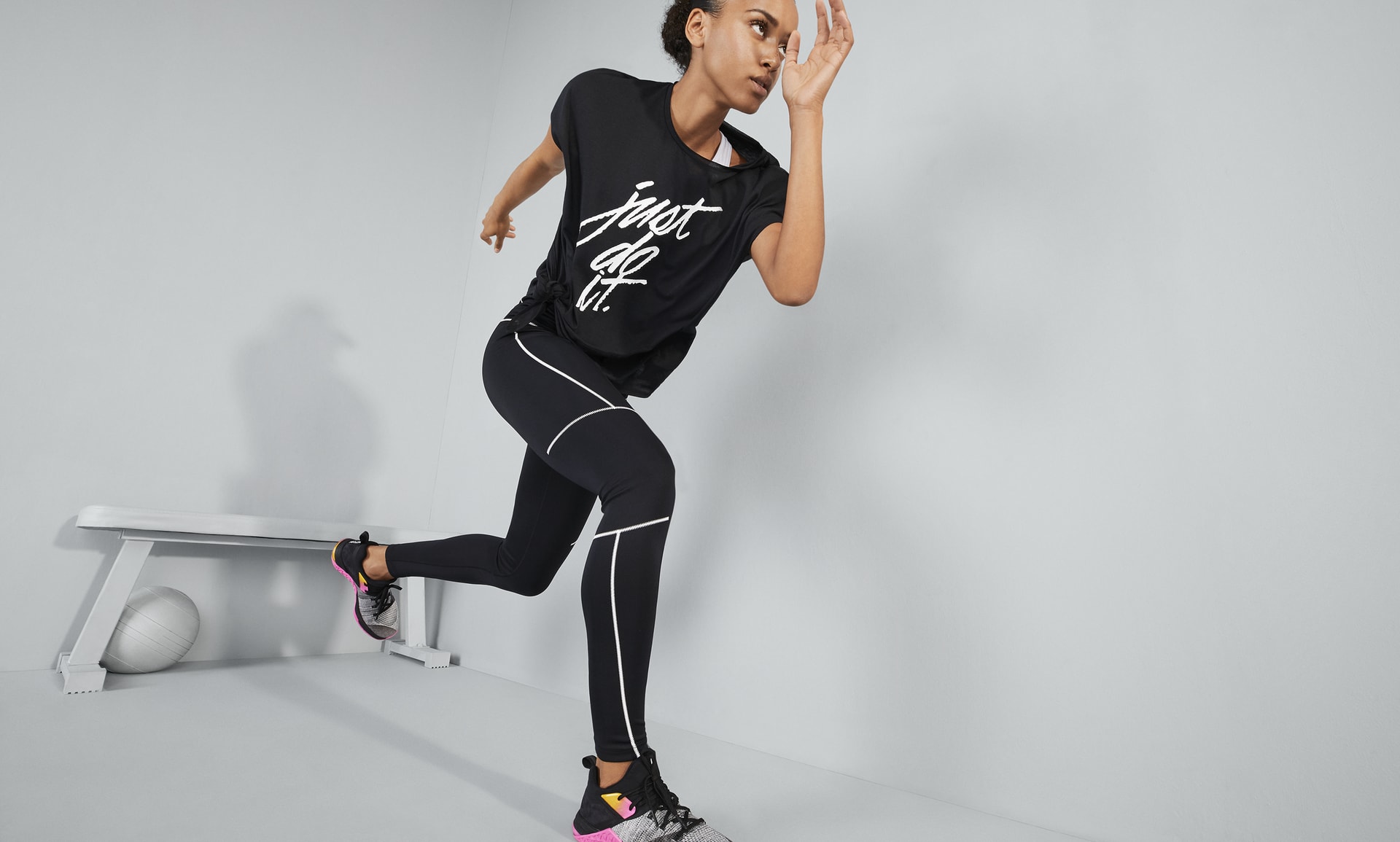 Áo Thun Running training Nữ - Nike Dri-FIT Feminina Just Do It 'Black' - CI9801-010