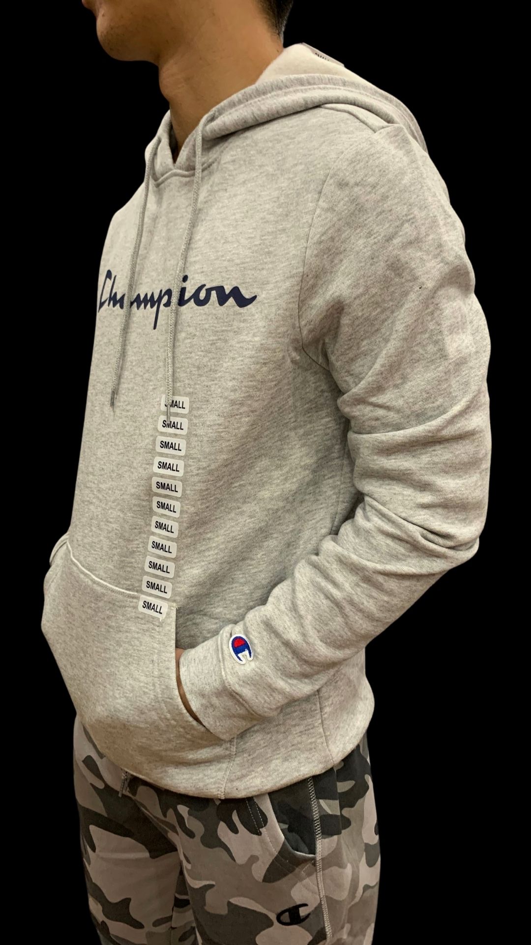 Áo Hoodie Nỉ Bông Nam Champion Grey - HC160-060