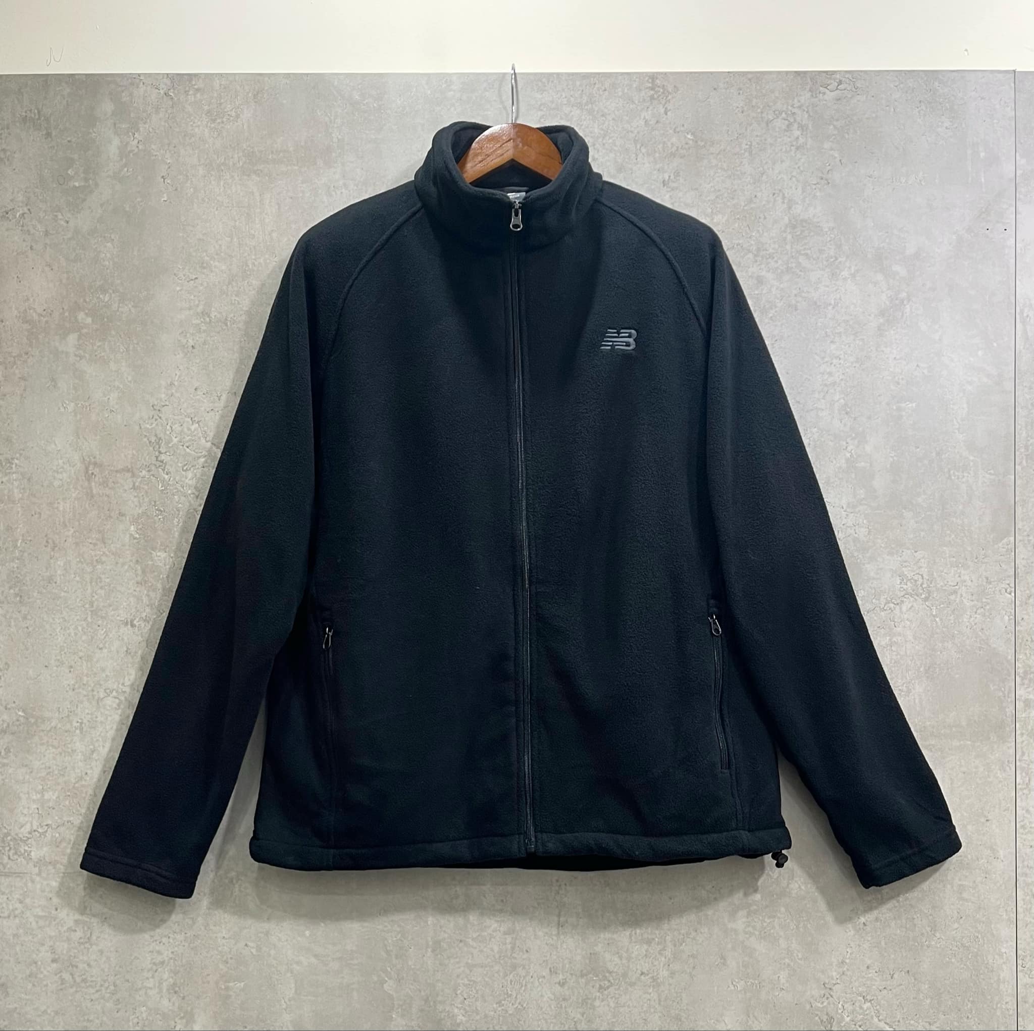 Áo Hoodie Chính Hãng - New Balance Nỉ Full Black - KNB-010