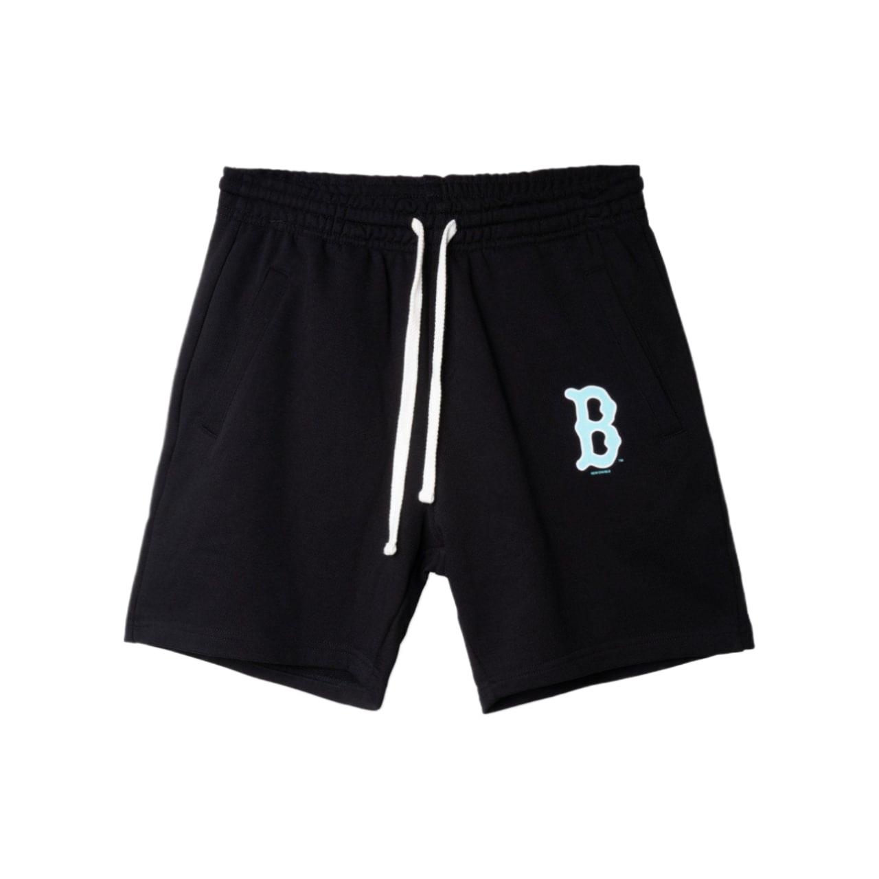 Quần Short Chính Hãng - New Era Korea Boston Redsox Đen Logo Xanh -13280356