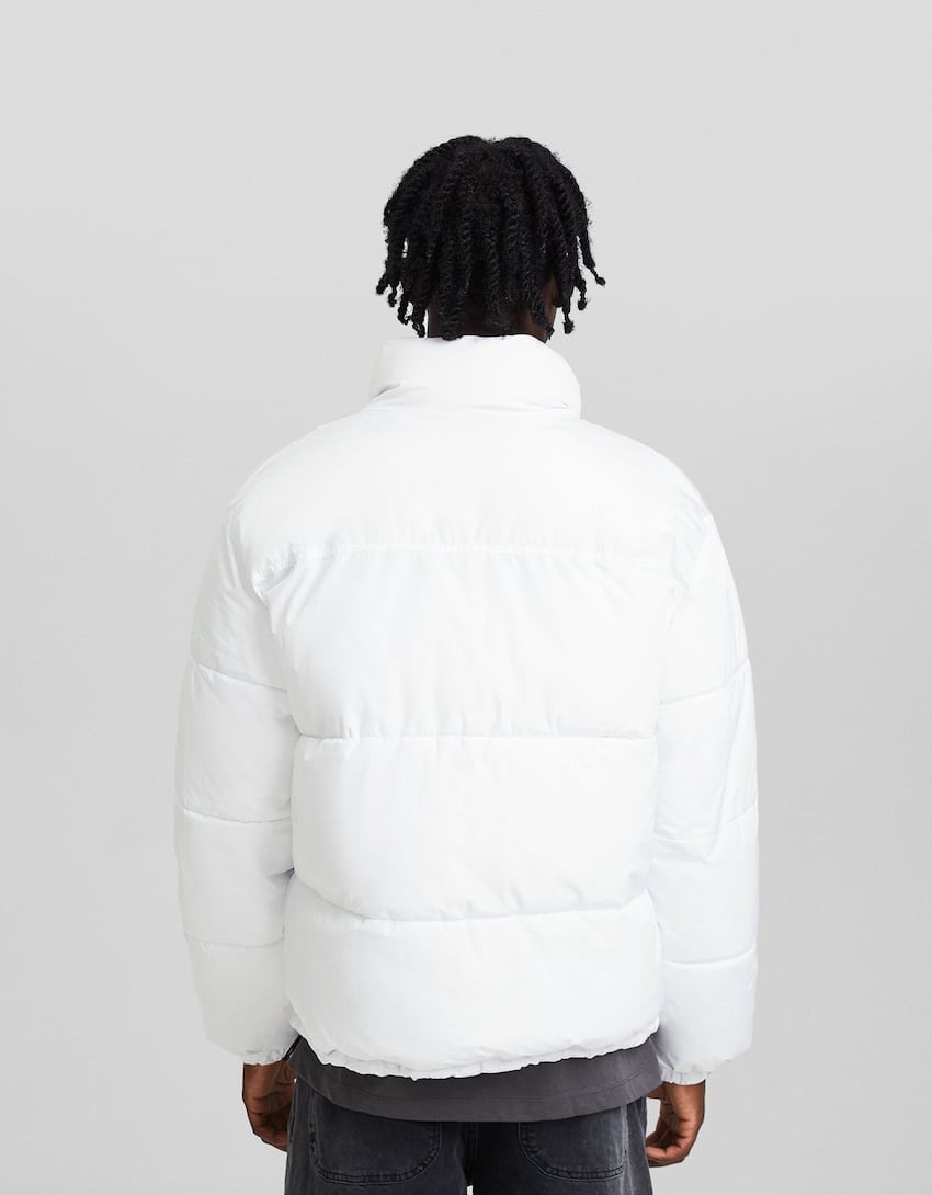Áo Khoác Chính Hãng - ÁO Phao Bershka ''White'' - 6679-085-250