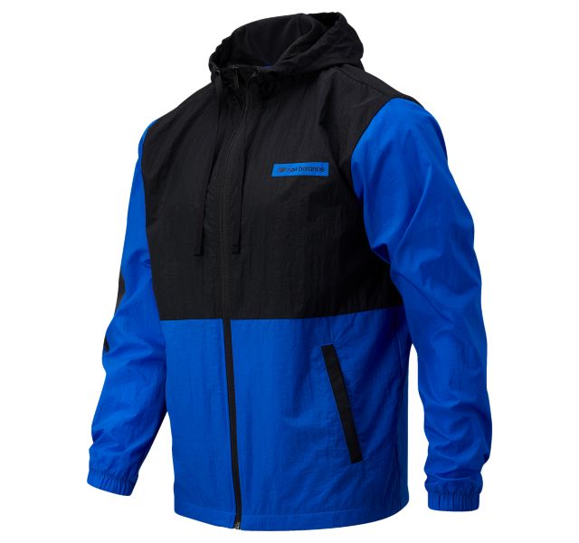 Áo Khoác Chính Hãng - New Balance Sport Style Optiks Windbreaker 'Black/Blue' - MJ03559-BK
