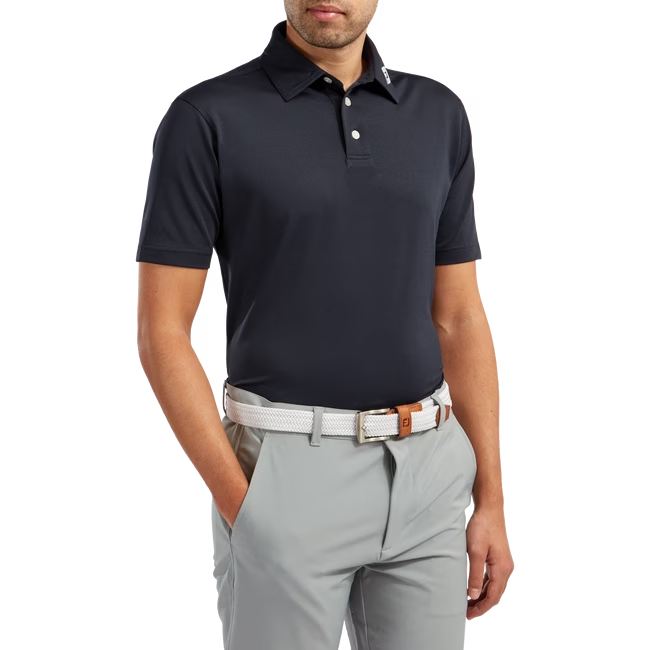 Áo Polo Chính Hãng - FootJoy Men's Stretch Solid Colour Golf 'Navy' - 91824-01