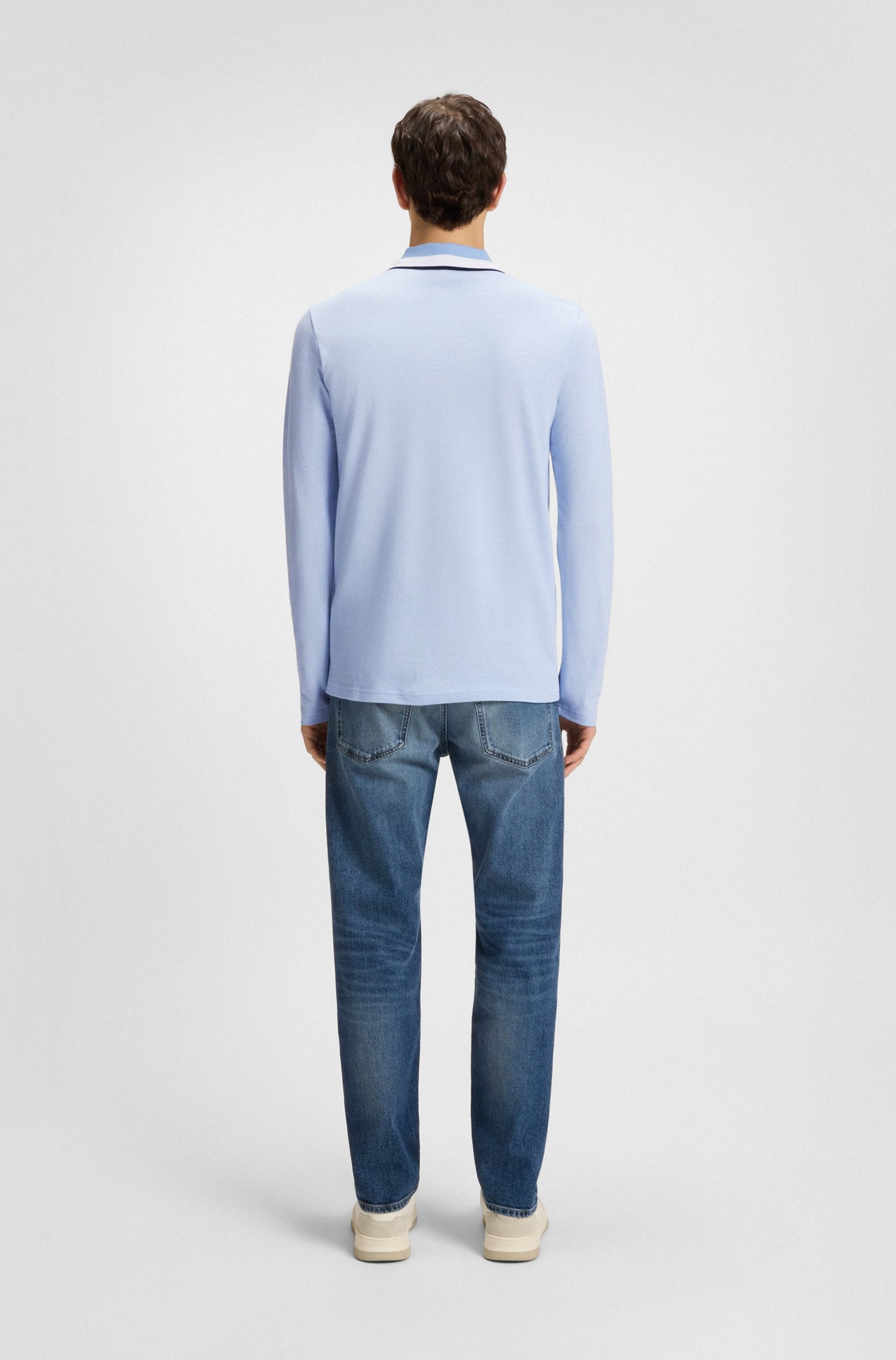 Áo Sweater Chính Hãng - Hugo BOSS Paddy Polo Shirt Long Sleeve ''Light Purple'' - 50544845-070