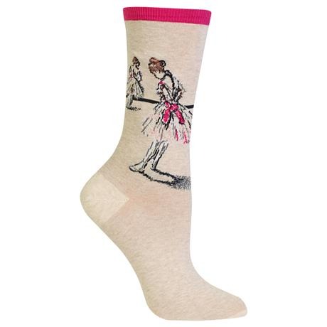Phụ Kiện Chính Hãng - Tất Hot Sox Women's Degas Study Dancer Socks 'Begie' (5 đôi/pack) - 08841