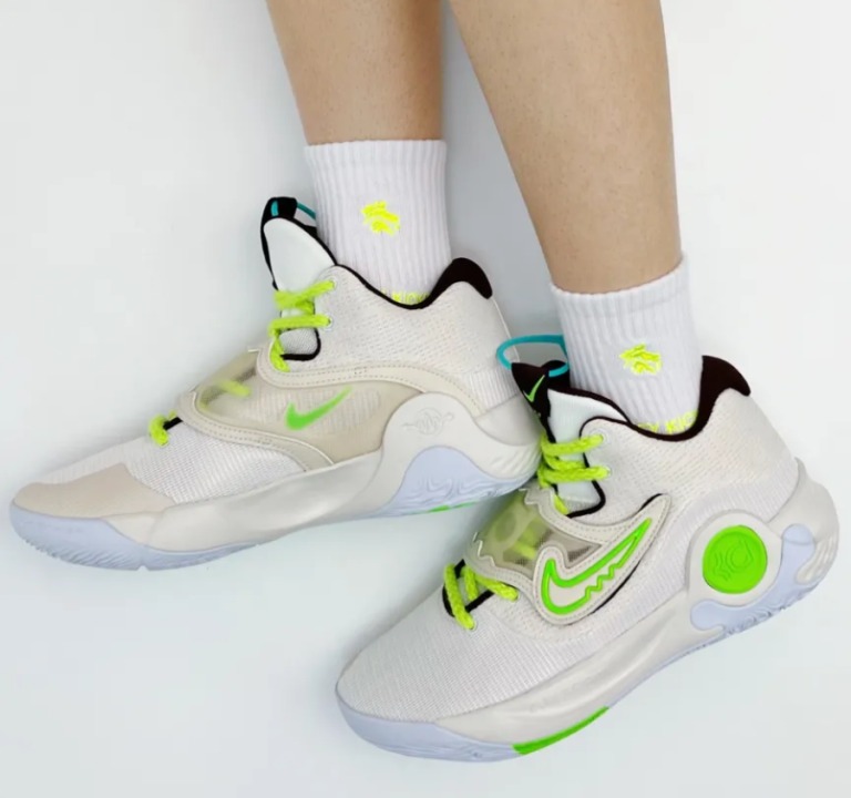 Giày Bóng Rổ Chính Hãng - Nike KD Trey 5 X ‘Wolf Grey Volt Crimson’ - DJ7554-014