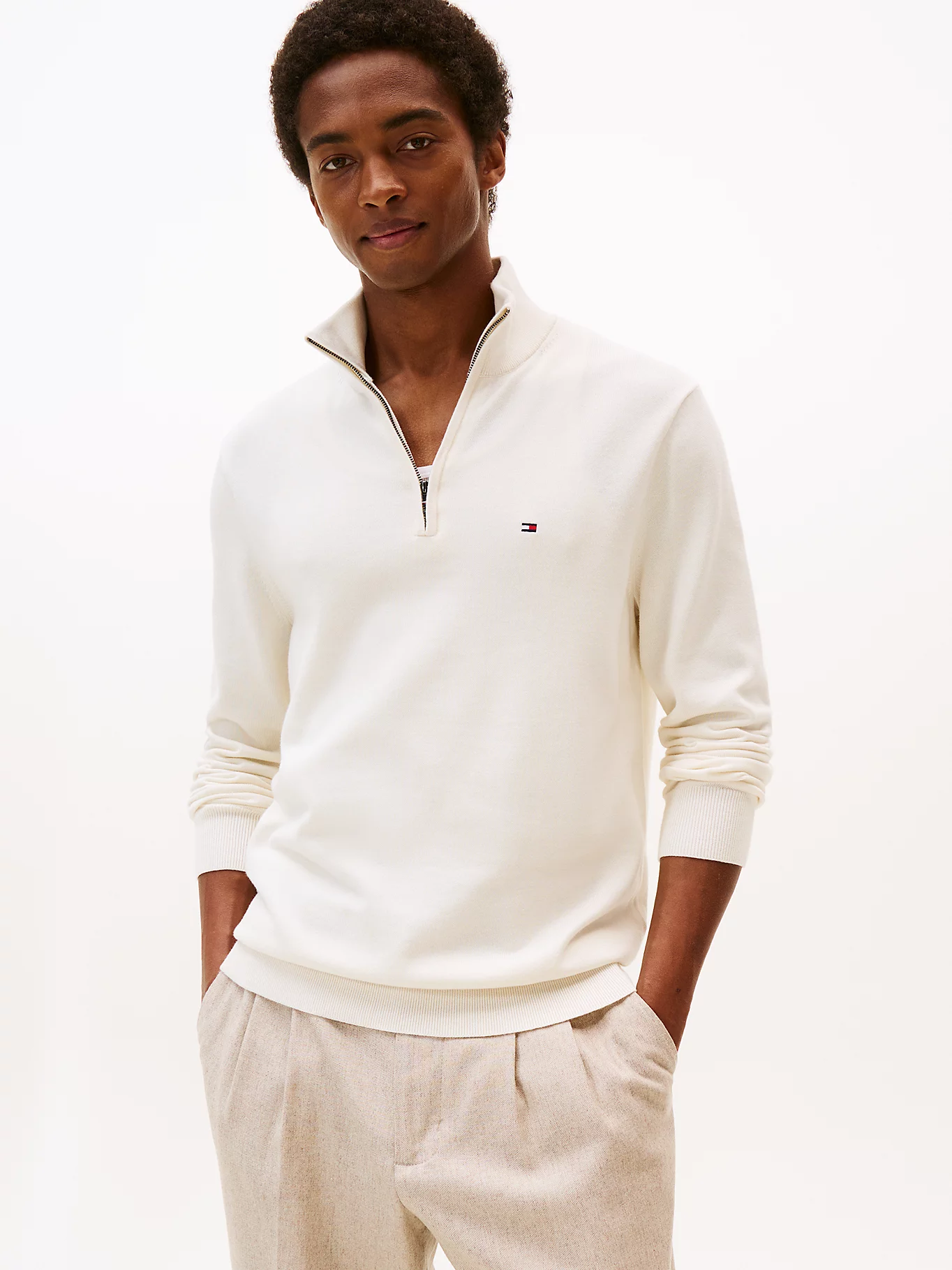 Áo Sweater Chính Hãng - Áo Len Tommy Hilfiger Men's Hefzip Sweater 