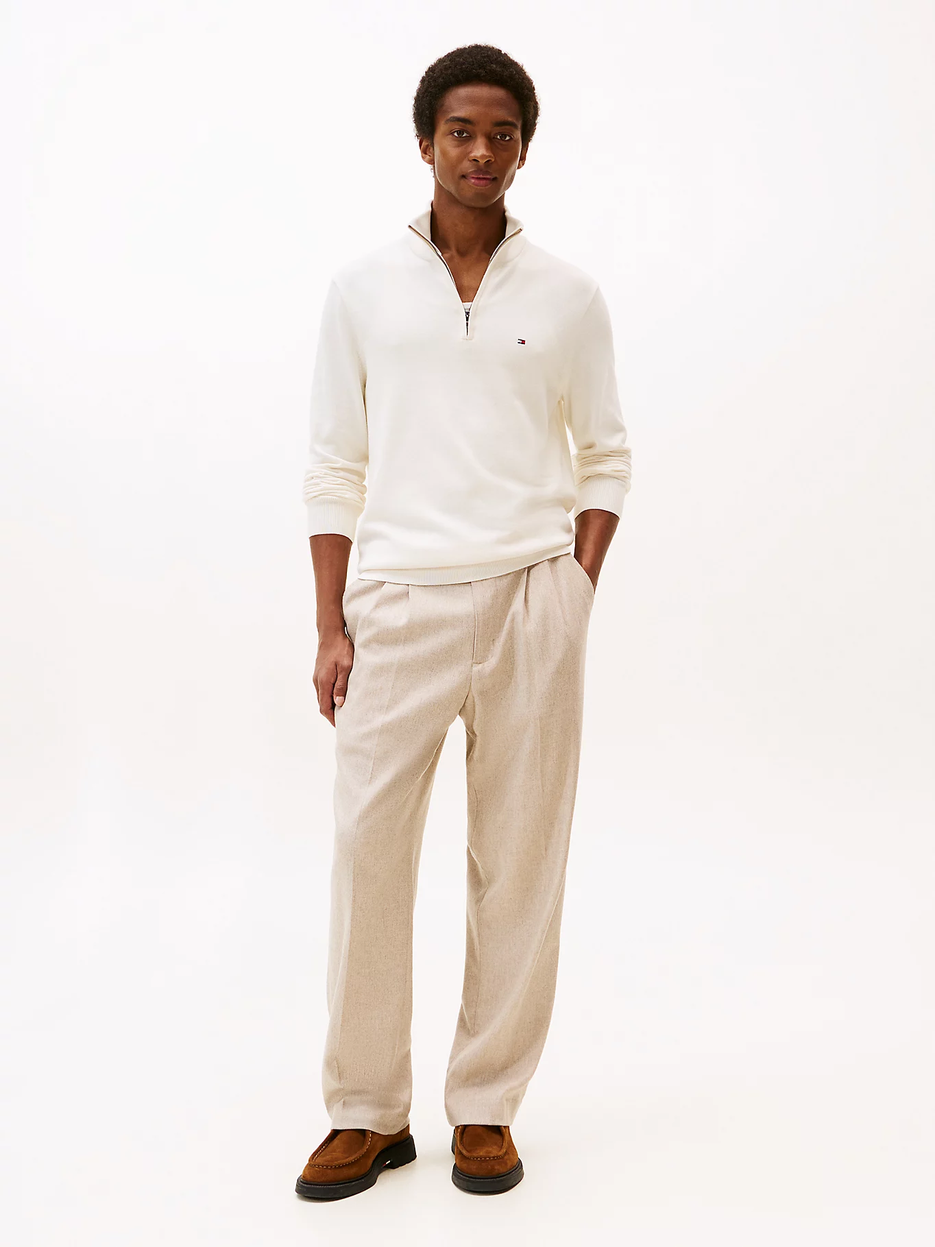 Áo Sweater Chính Hãng - Áo Len Tommy Hilfiger Men's Hefzip Sweater 