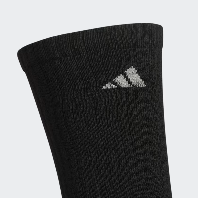 Phụ Kiện Chính Hãng - Tất Adidas Athletic Cushioned Crew Socks 6 Pairs / 6 đôi  '' Black '' - Q10386