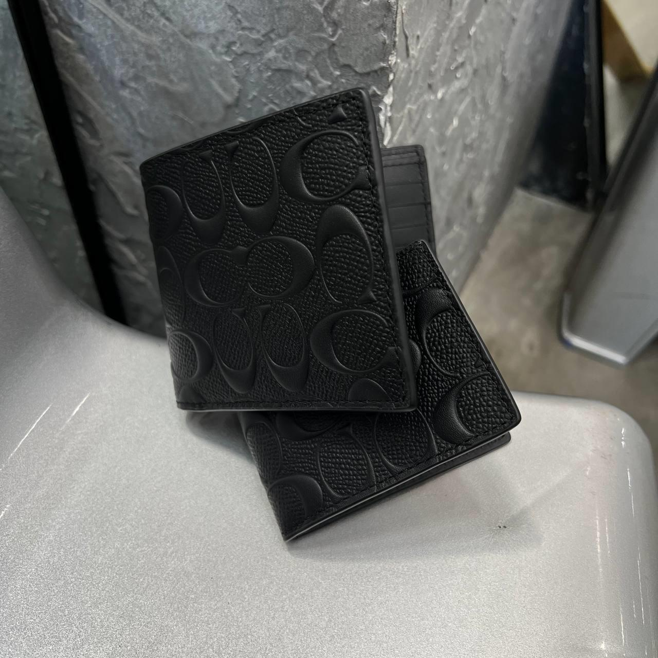Phụ Kiện Chính Hãng - Ví Coach 3 In 1 Wallet In Signature Leather ‘Black’ - 75371-BLK