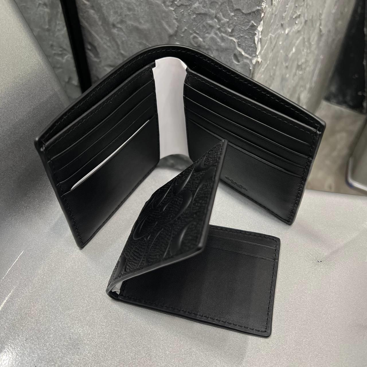 Phụ Kiện Chính Hãng - Ví Coach 3 In 1 Wallet In Signature Leather ‘Black’ - 75371-BLK