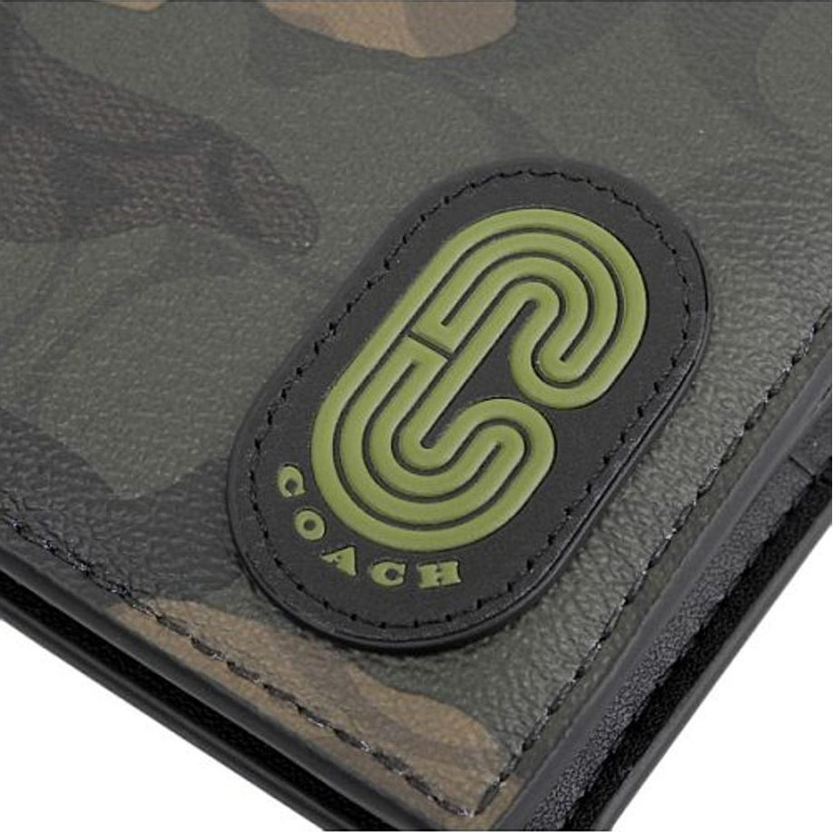 Phụ Kiện Chính Hãng - Ví Coach 3 In 1 Wallet In Signature Canvas With Camo Print And Coach Patch 'Camo' - CC084