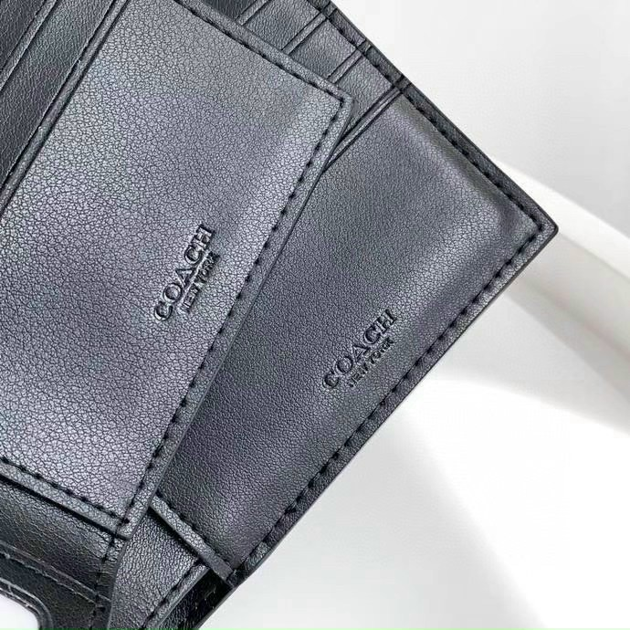 Phụ Kiện Chính Hãng - Ví Coach 3 In 1 Wallet In Signature Canvas With Varsity Stripe 'Black' - VC35
