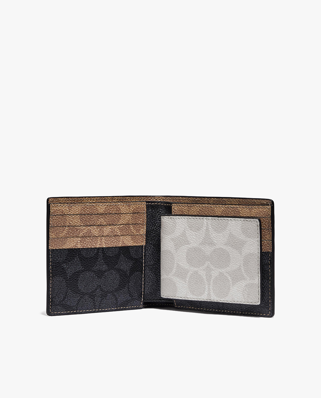Phụ Kiện Chính Hãng - Ví Coach 3 In 1 In Colorblock Signature Canvas 'Kaki' - VC37