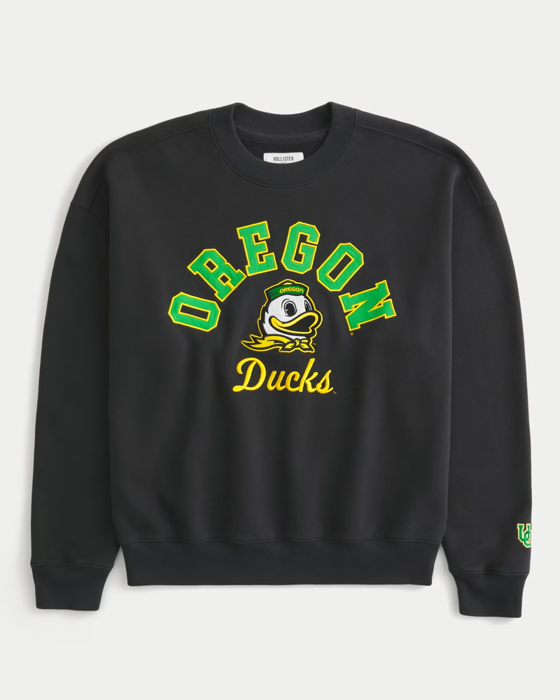 Áo Sweater Chính Hãng - Áo Hollister Men's Boxy University of Nebraska Cornhuskers Graphic Crew Sweatshirt 