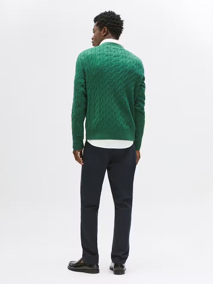 Áo Sweater Chính Hãng - Tommy Hilfiger Len Classics Cable Knit Relaxed Fit Jumper 