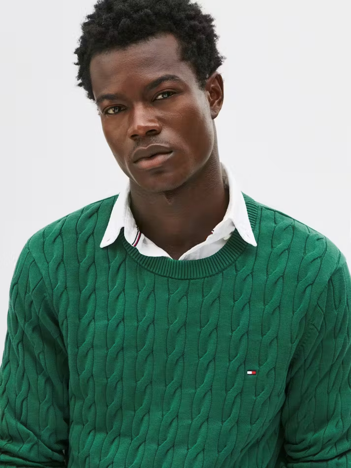 Áo Sweater Chính Hãng - Tommy Hilfiger Len Classics Cable Knit Relaxed Fit Jumper 