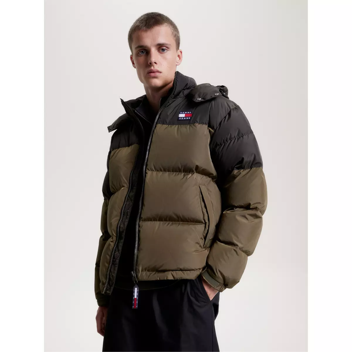 Áo Khoác Phao Chính Hãng - Tommy Hilfiger Mens Mixed-Media Puffer 