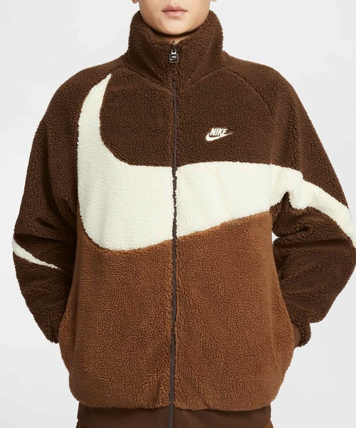 Áo Khoác Lông/Gió 2 Mặt Chính Hãng - Nike Sportswear Swoosh Men's Full-Zip Reversible Jacket ''Cacao'' - BQ6546-259