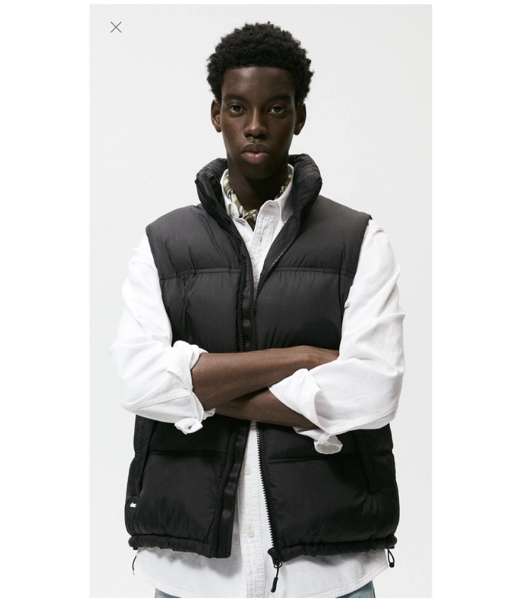 Áo Khoác Chính Hãng - Zara Puffer Vest/Gile 'Black' - 15559